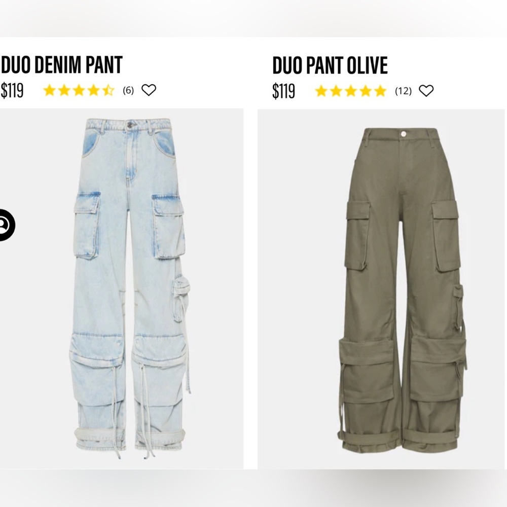 Steve Madden Duo Cargo Pants: 2 pairs  Size Small